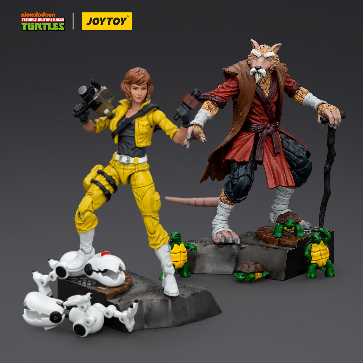 JoyToy TMNT Splinter and April O'Neil – David Toys