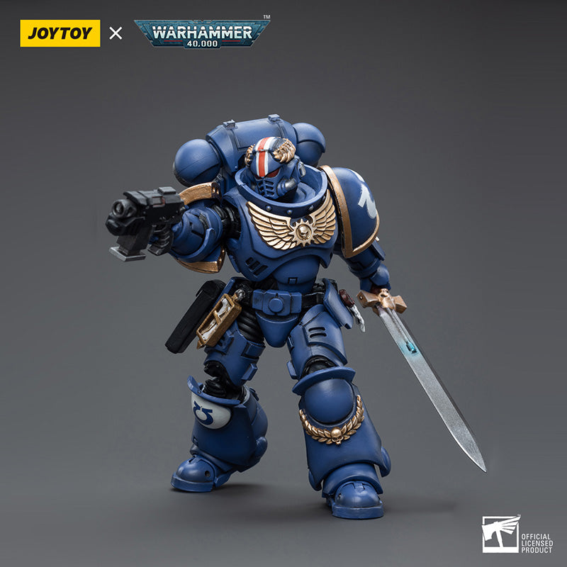 JoyToy WH40K Ultramarines Primaris Captain Ptolias Corvor with Master Crafter Heavy Bolt Rifle JoyToy WH40K Ultramarines Primaris Captain Ptolias Corvor with Master Crafter Heavy Bolt Rifle