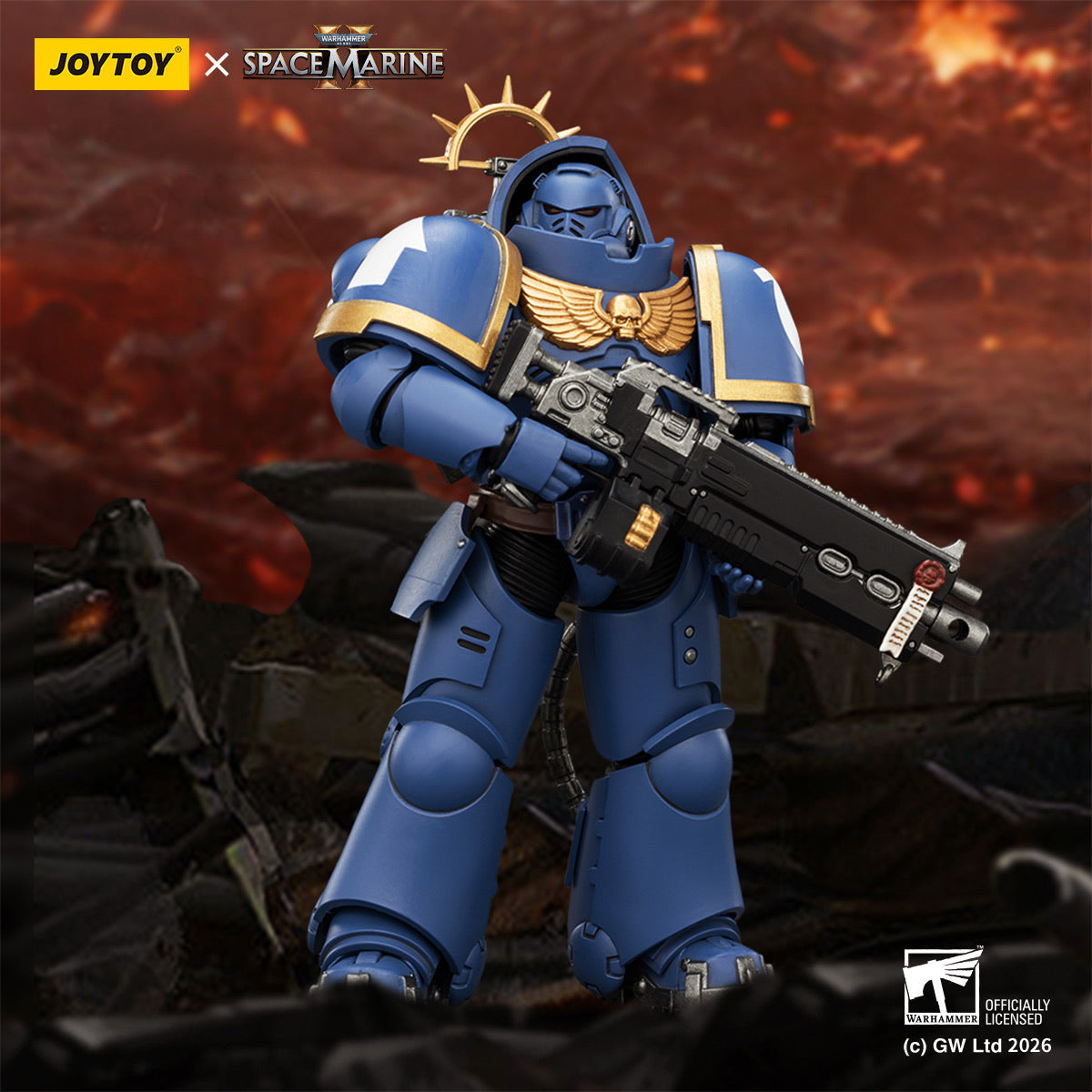 JoyToy Warhammer Space Marine 2 Ultramarines Heavy Intercessor – David Toys