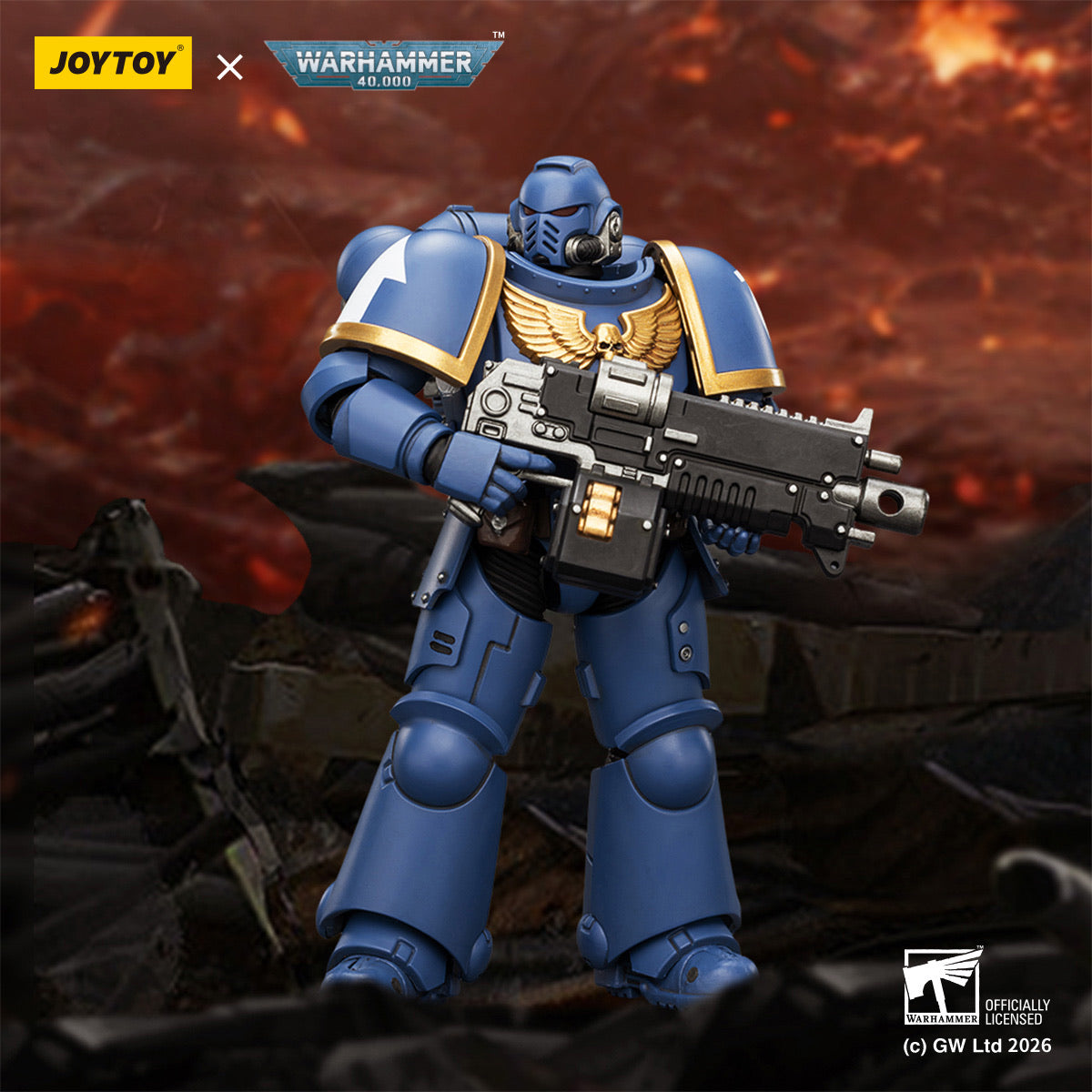 JoyToy Warhammer 40K Ultramarines Intercessor 1:18 Scale | David Toys