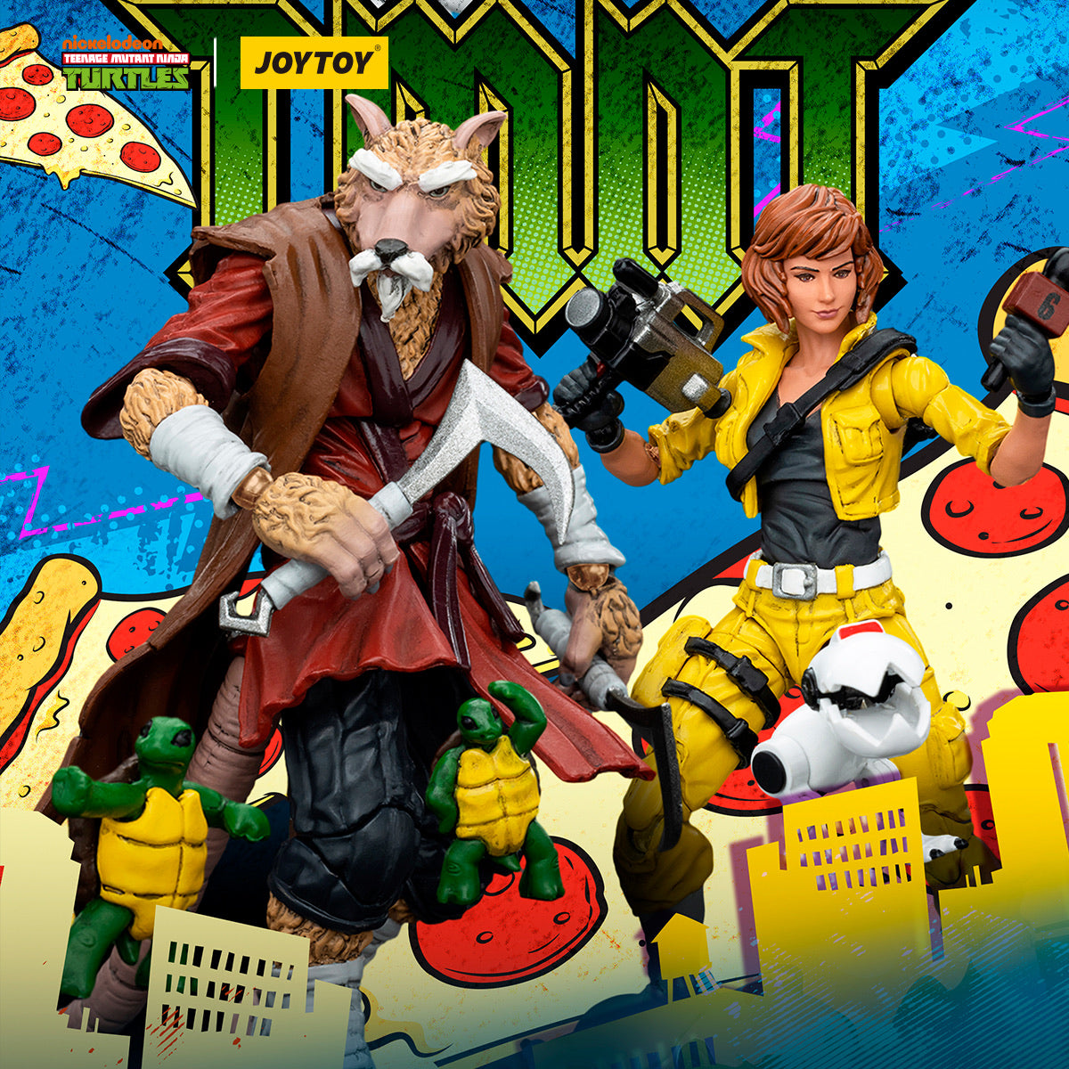 Splinter Set JoyToy TMNT Splinter and April O'Neil – David Toys