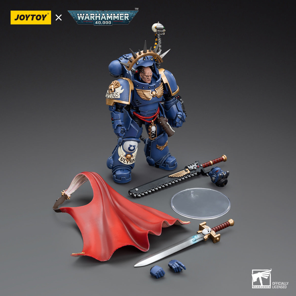 JoyToy Warhammer 40K Ultramarines Captain in Gravis Armour – David Toys