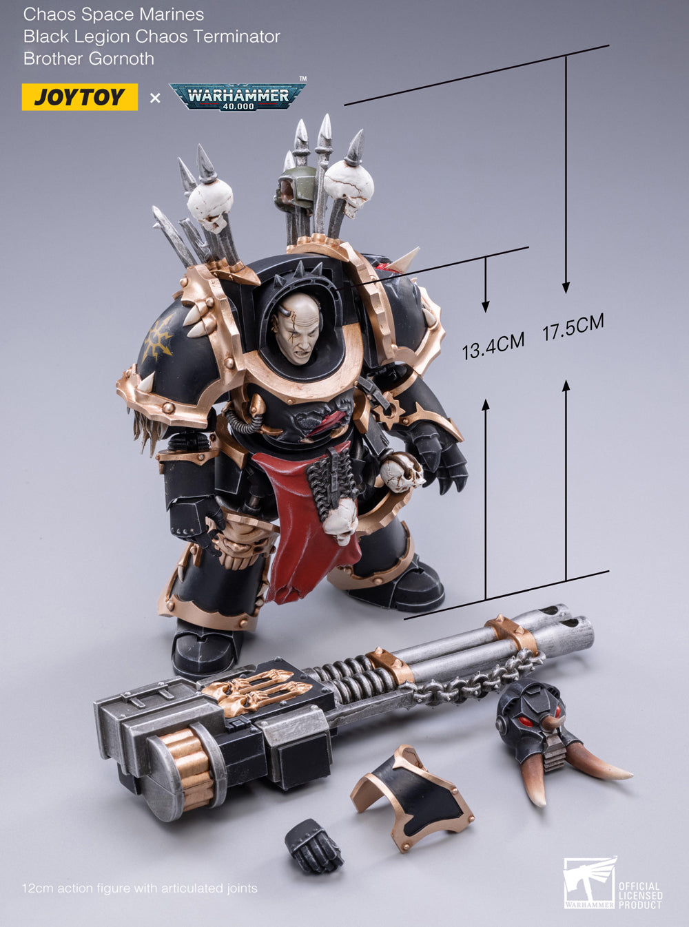 JoyToy 1/18 Warhammer 40K Chaos Terminators - Brother Gornoth