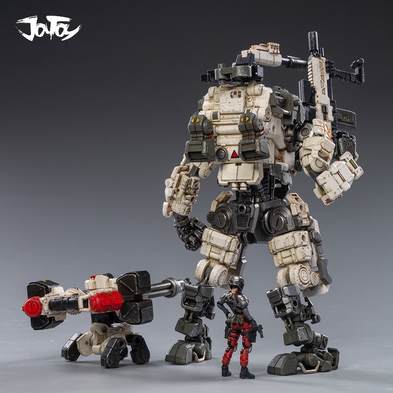 Action Figure JOYTOY 1/18 – Modello Da Collezione Steel Bone Mecha Con Figura Soldato, Alta 22 Cm, Dettaglio Tattico