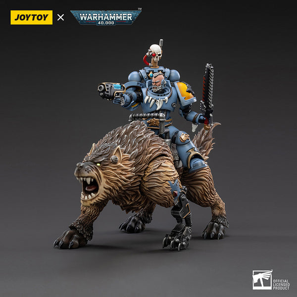 JoyToy 1/18 Warhammer 40K Lobos Espaciales Thunderwolf Caballería Bjane